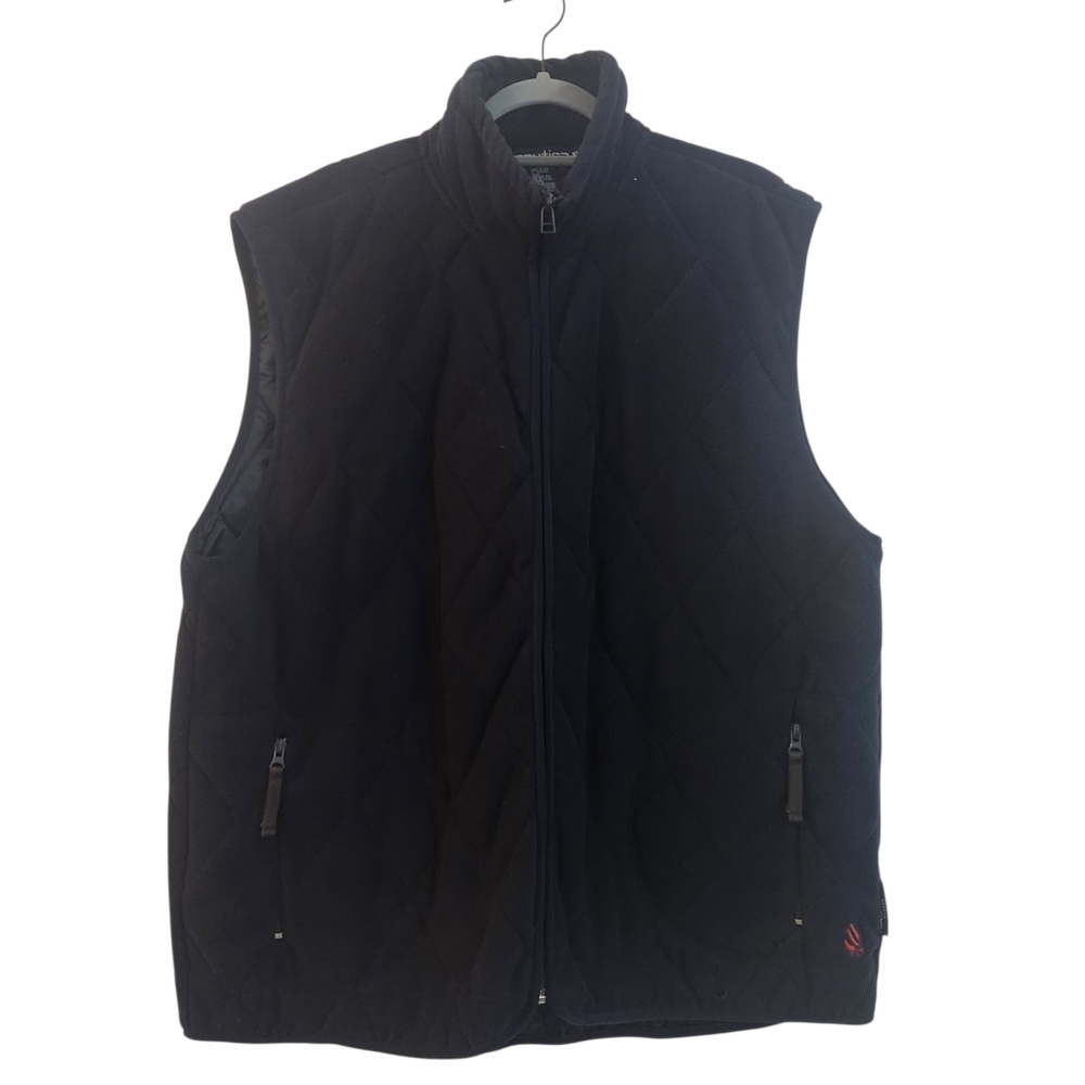 Mens Nautica US Challenge XL Navy Blue Quilted Fleece Vest